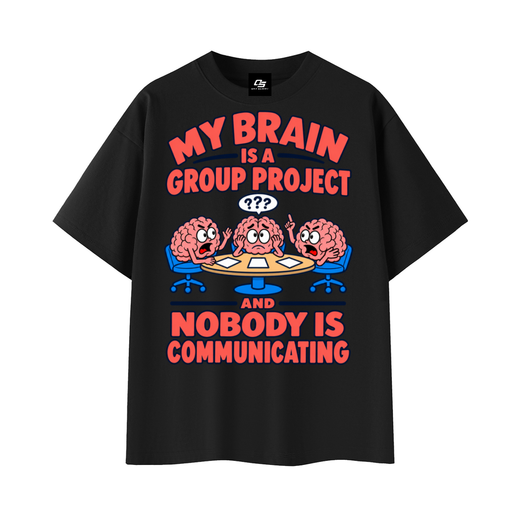 Group Project Graphic Essential Cotton Unisex T-Shirt – Black