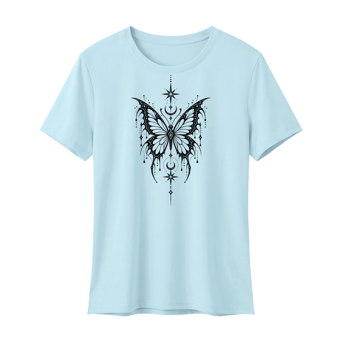Celestial Butterfly Women’s Regular Fit T-Shirt V2 - Sky Blue front