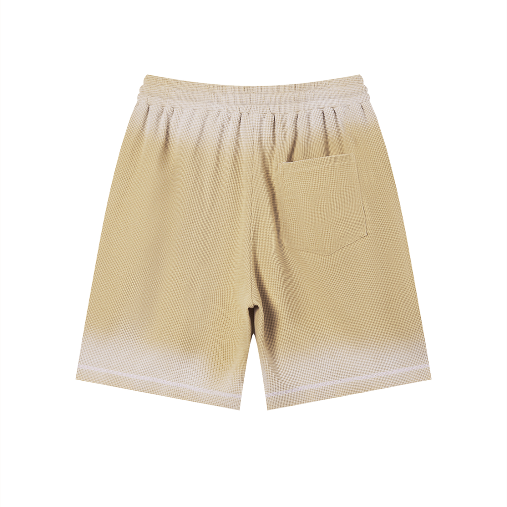 Unisex Sunfade Waffle Raw Hem Shorts