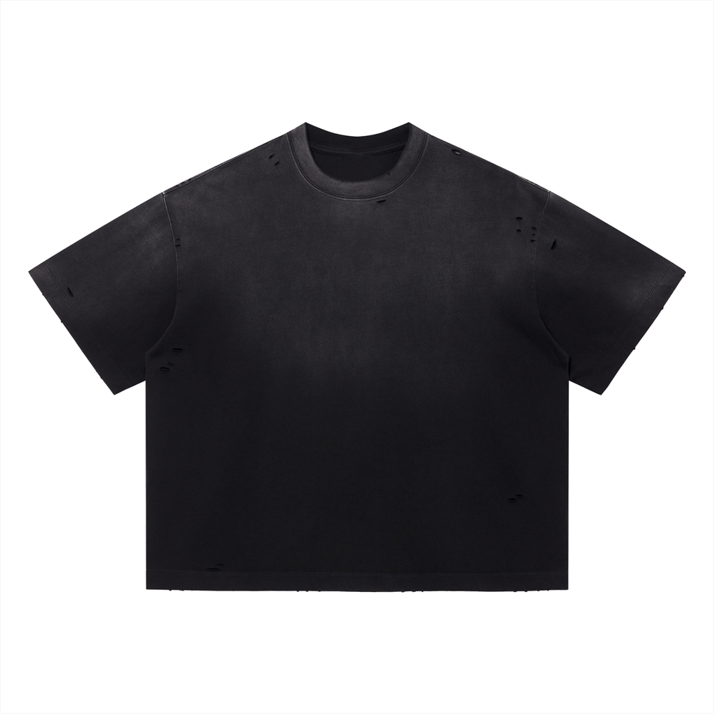 Vintage Washed Distressed Boxy Oversized T-Shirt