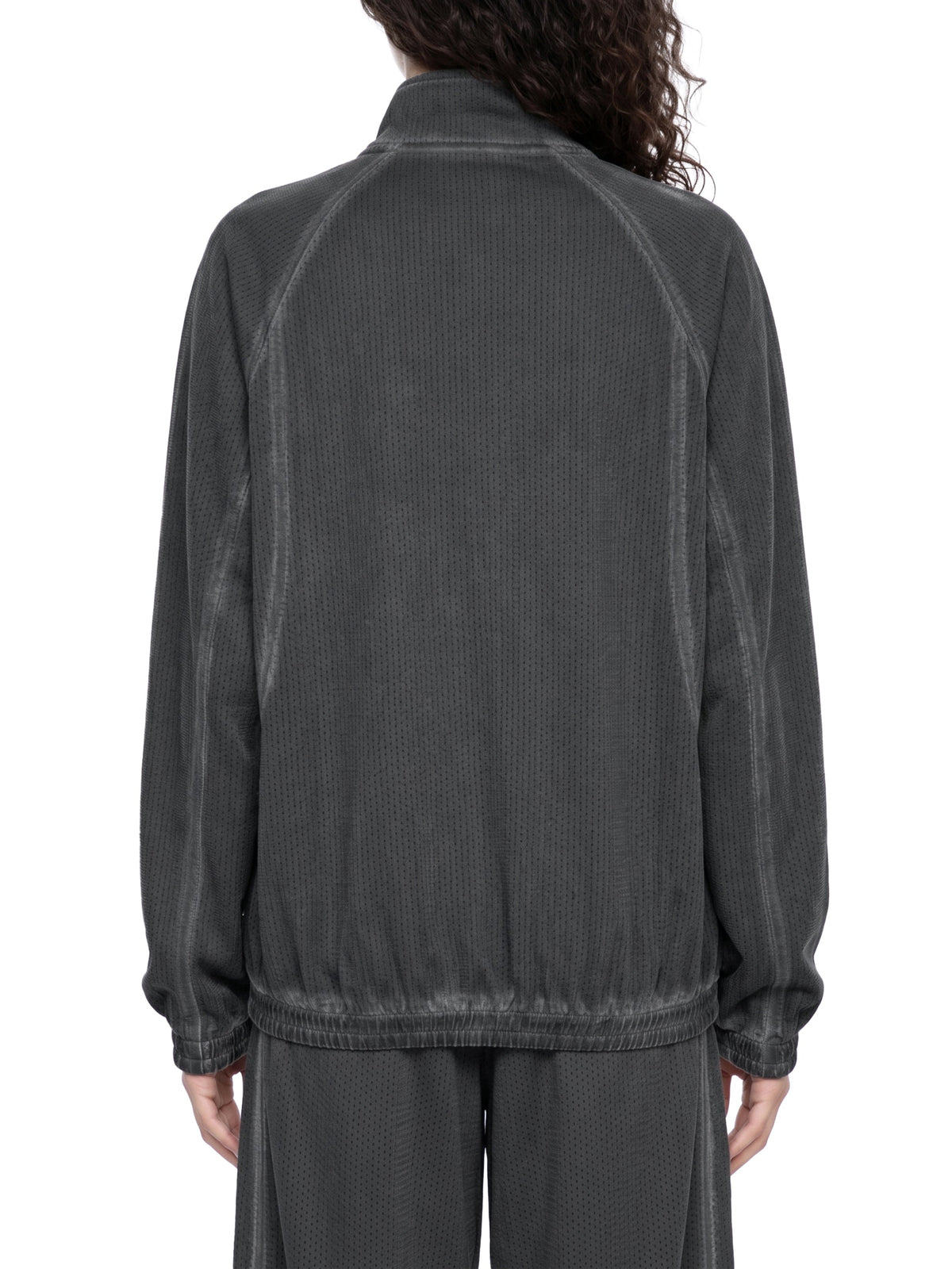 Unisex Vintage Wash Full Zip Mesh Jacket