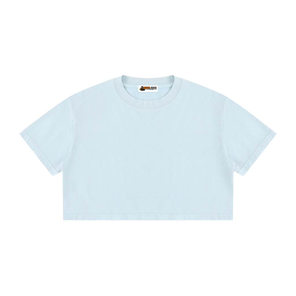 Women's Mineral Wash Cotton Crop T-Shirt