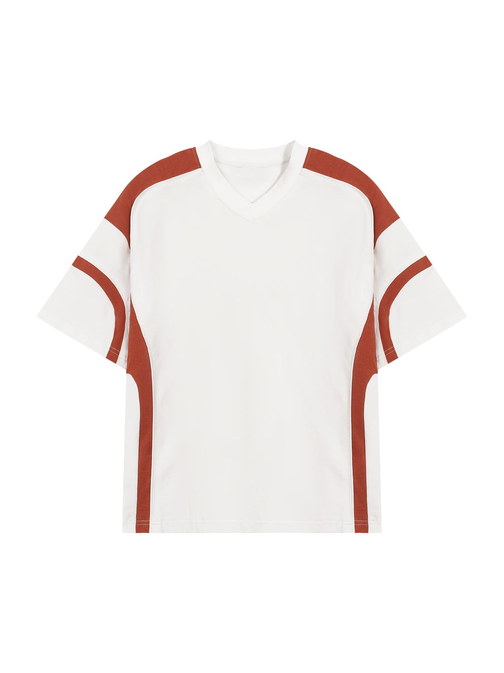 Unisex Colour Block V-Neck T-Shirt