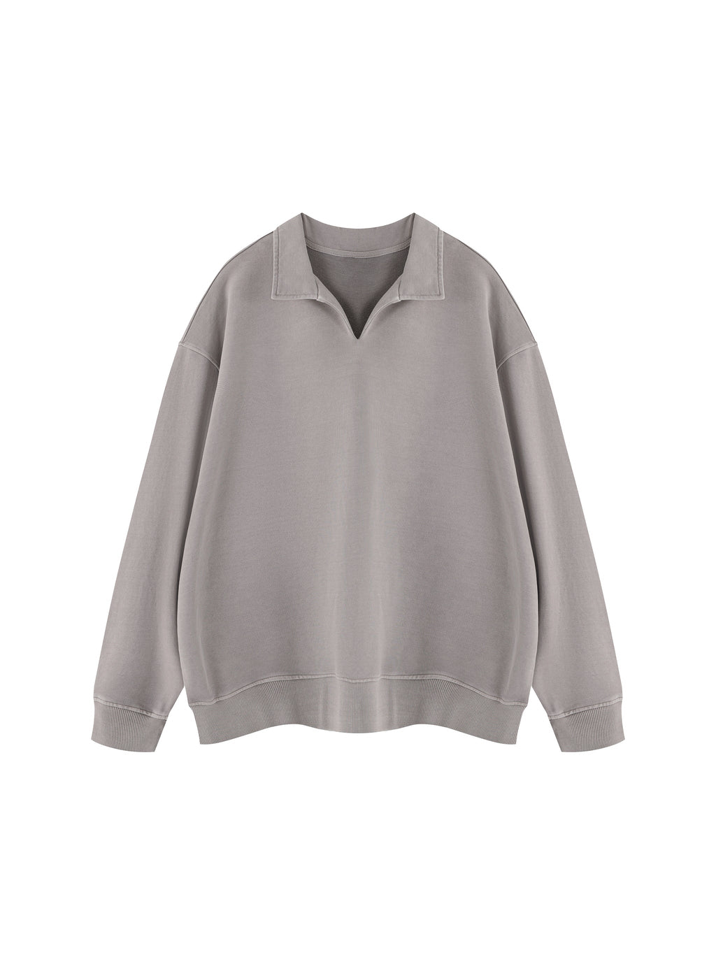 Unisex Vintage Wash Collared Sweatshirt