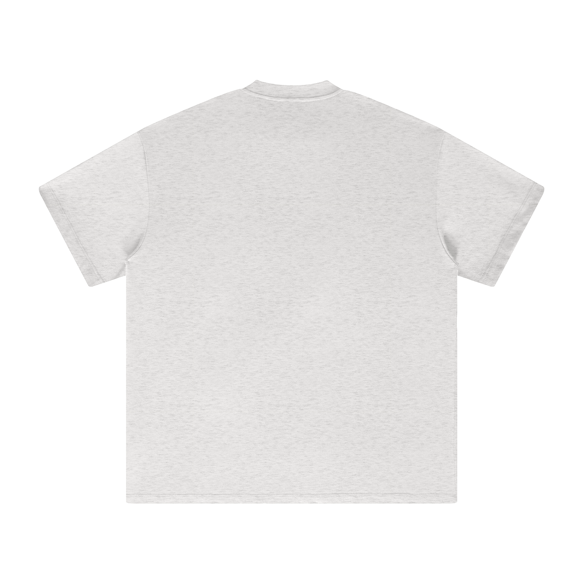 Unisex heavyweight Earth Tone T-shirt in Oat Grey – back product view