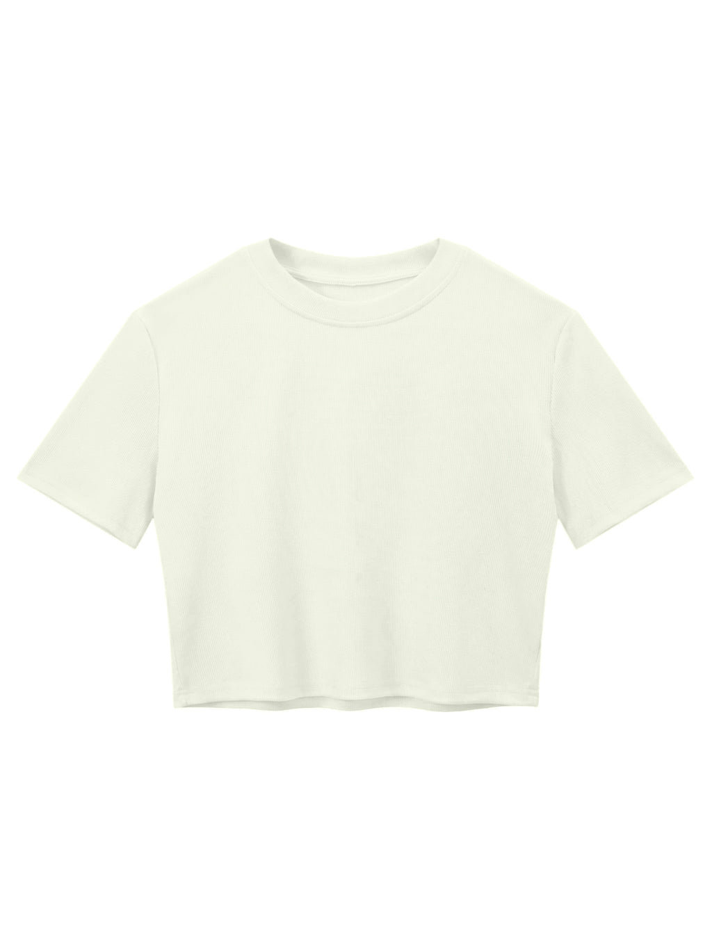 Women's Slim Ribbed Crop T-Shirt
