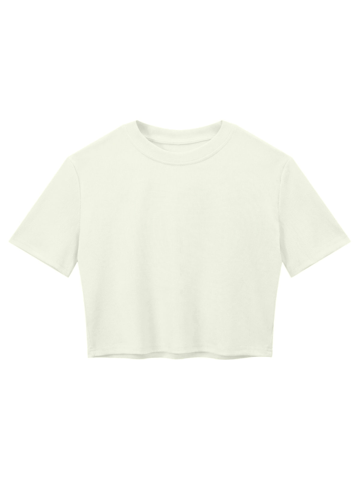 Women's Slim Ribbed Crop T-Shirt