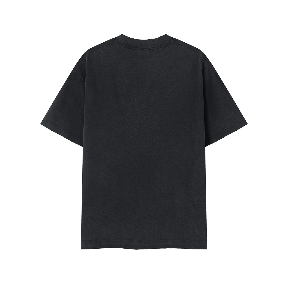 Off Script Gothic Skull Front-Print Vintage Wash Distressed T-Shirt