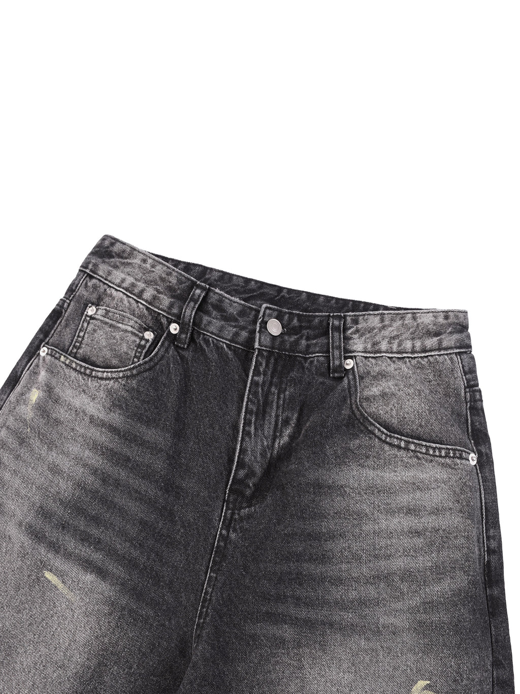 Men’s Vintage Wash Wide-Leg Denim Shorts