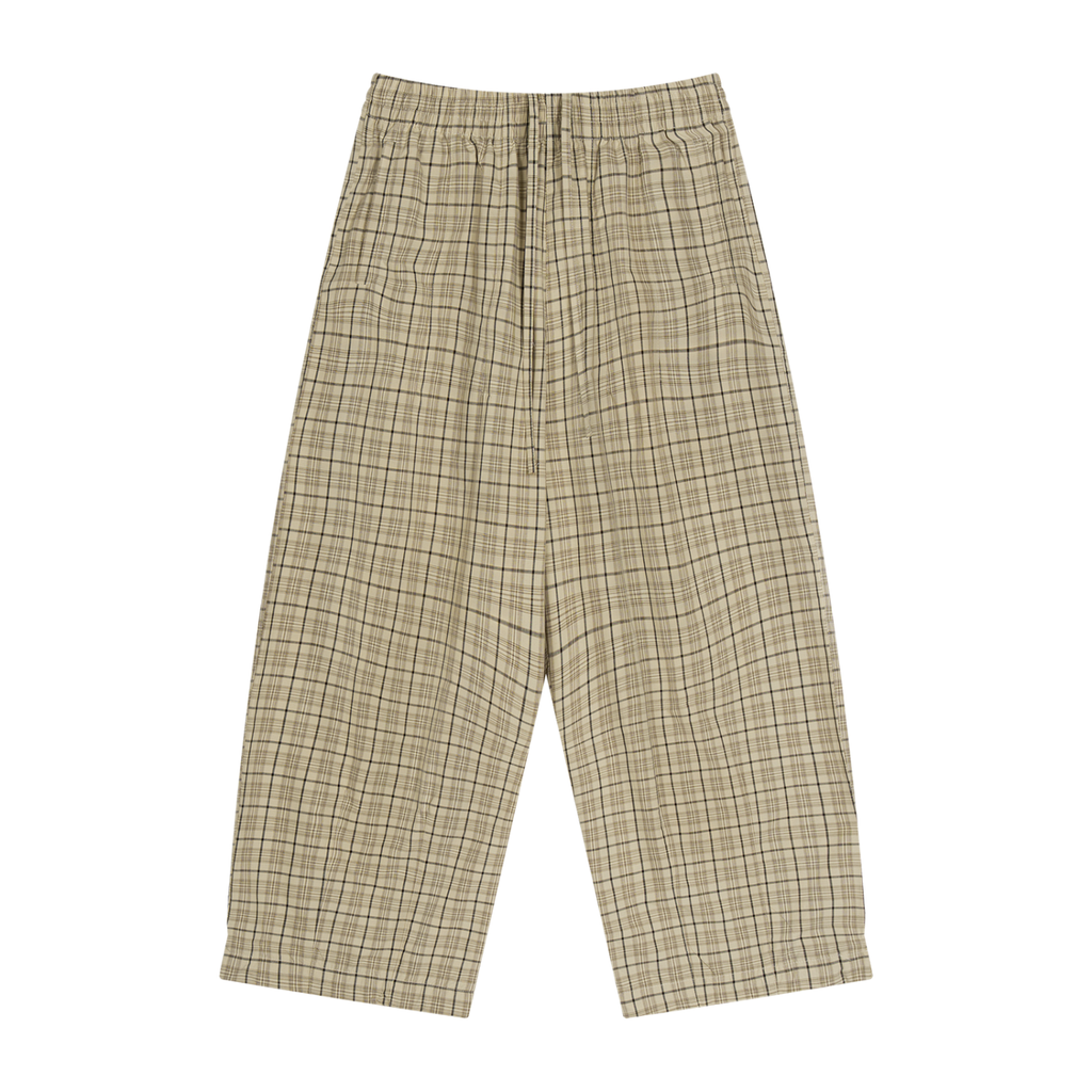 Unisex Plaid Wide-Leg Pants