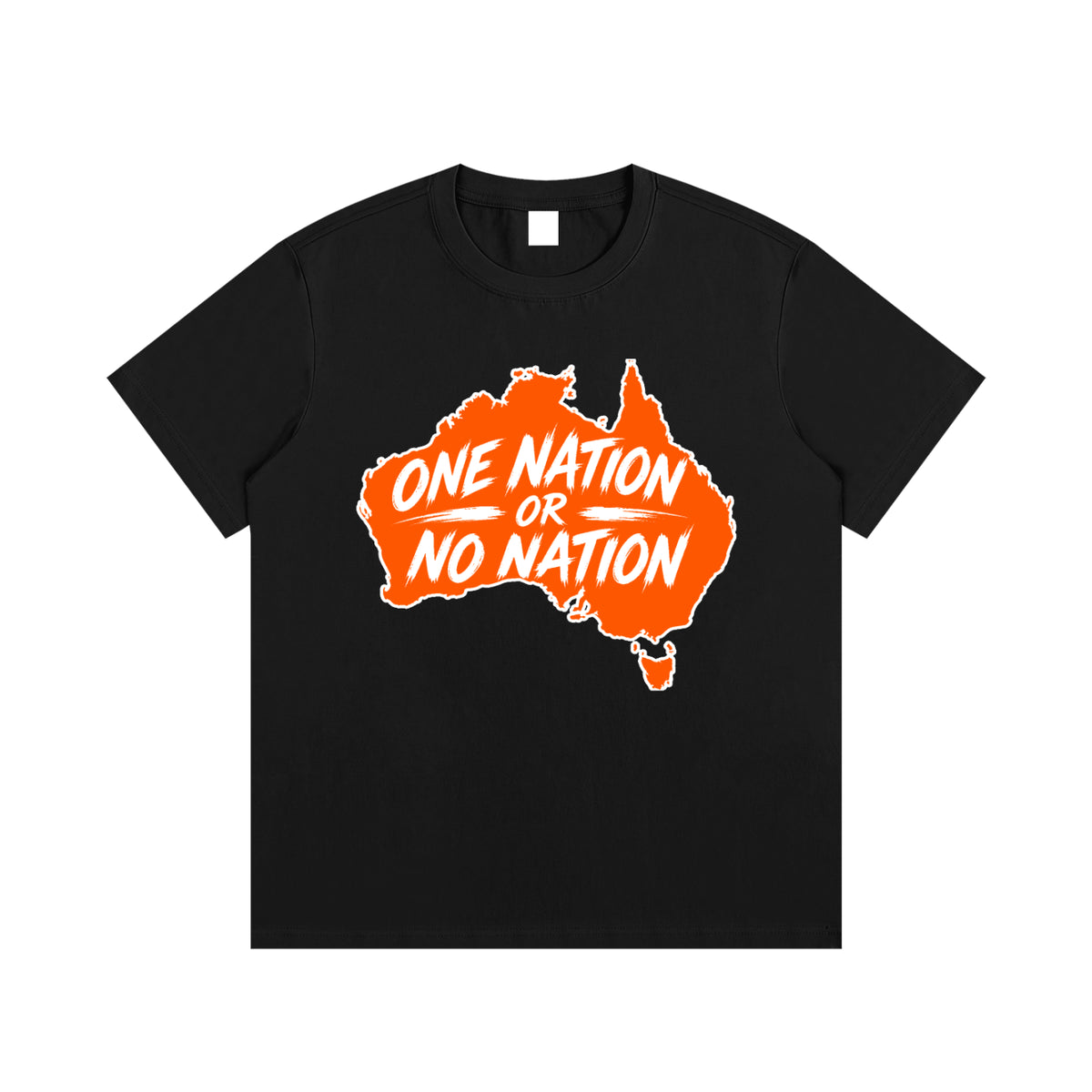One Nation Essential Cotton T-Shirt - Black front product view