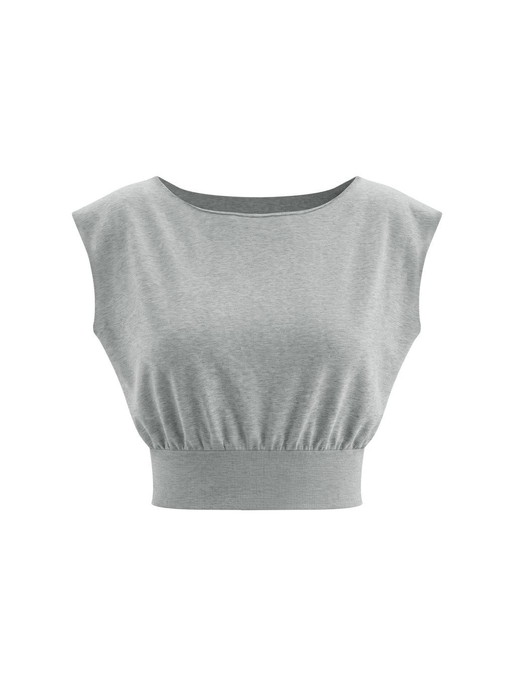 Women’s Boatneck Raw Edge Crop T-Shirt