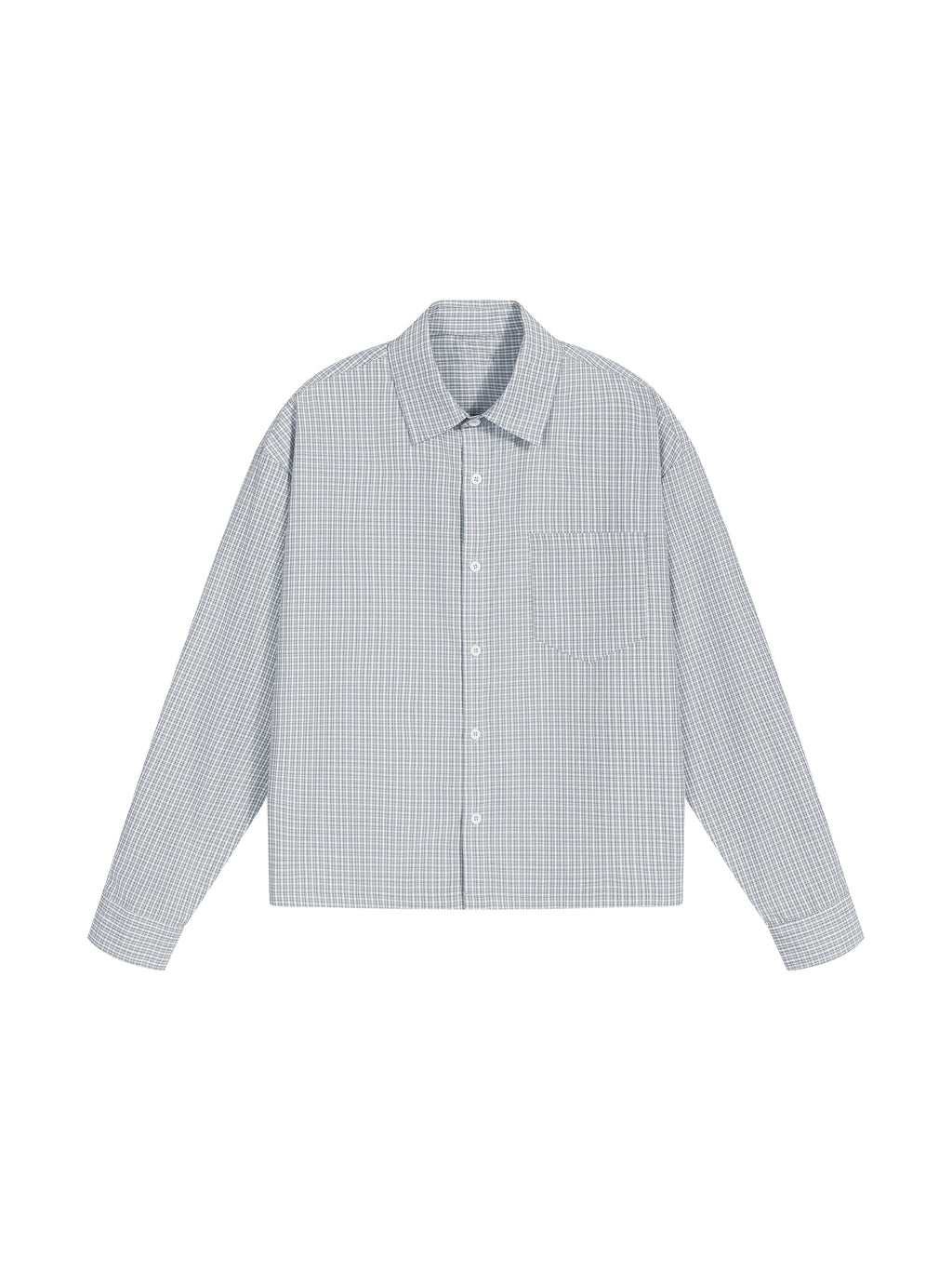 Unisex Boxy Plaid Long Sleeve Shirt