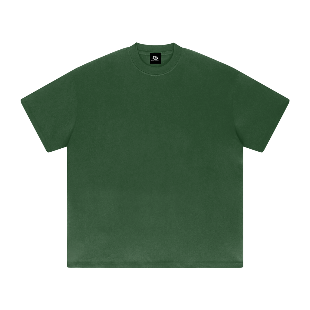 Dark Green Heavyweight Drop Shoulder T-Shirt front product view