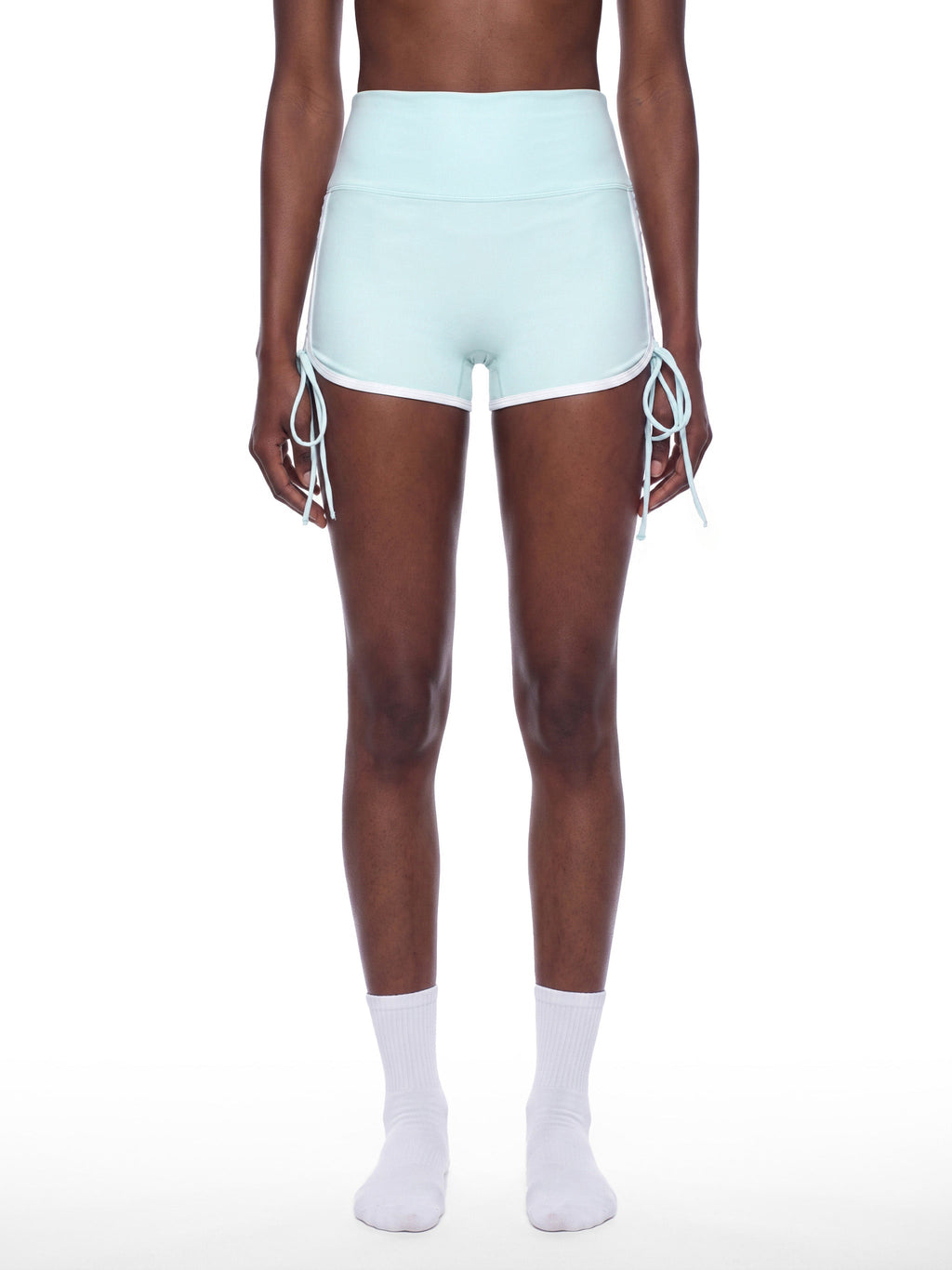 Women’s Color Block High Waisted Yoga Shorts