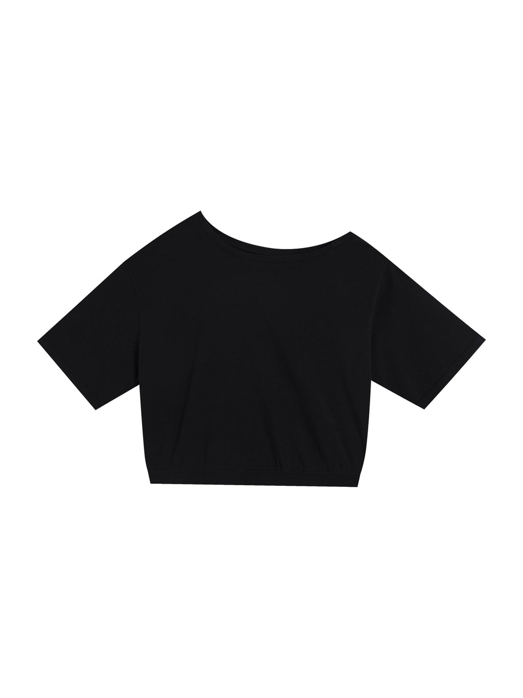 Asymmetric Shoulder Oversized Cotton T-Shirt