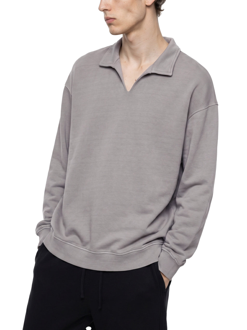 Unisex Vintage Wash Collared Sweatshirt