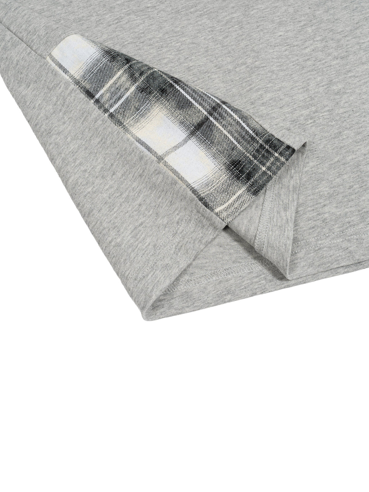 Unisex Plaid Paneled T-Shirt