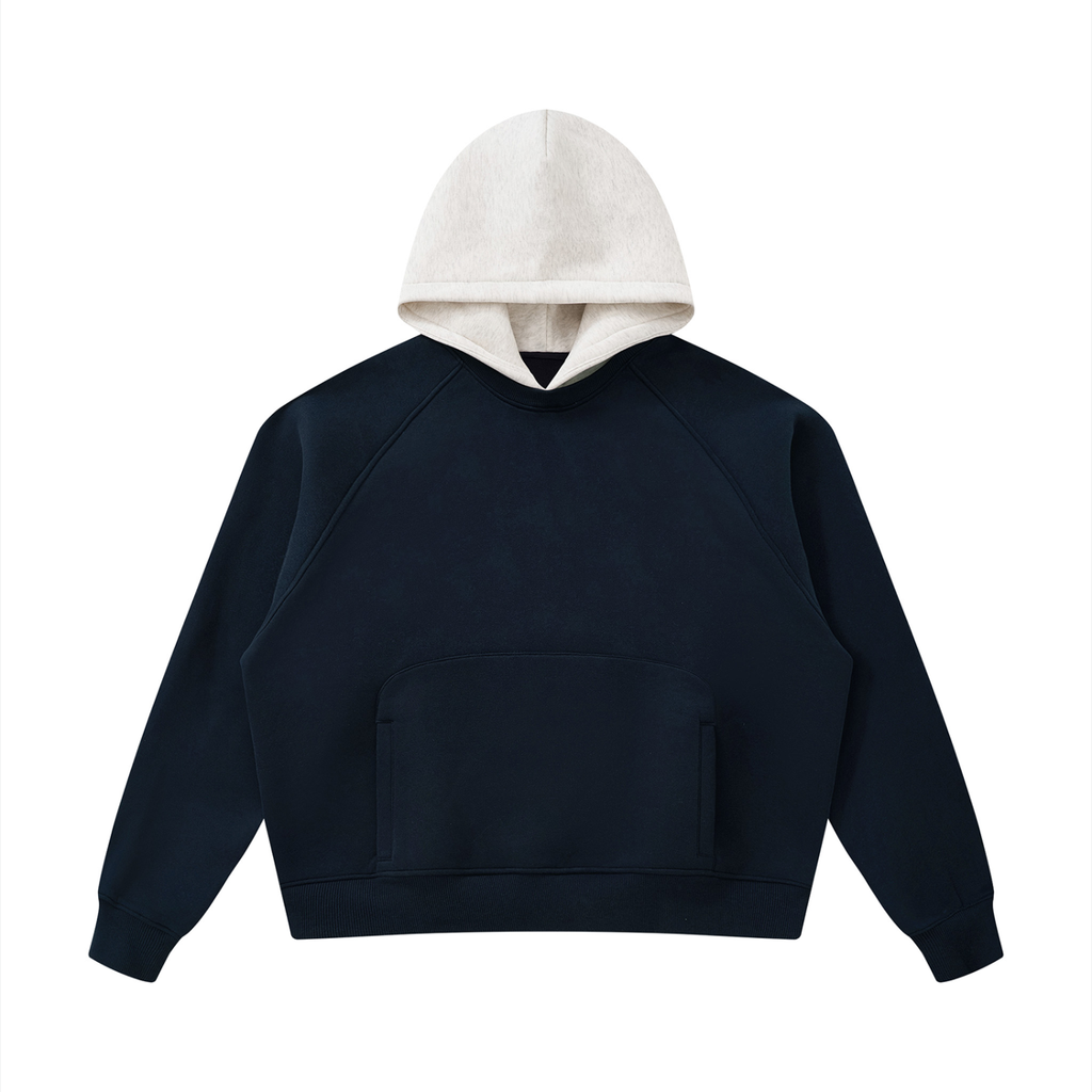 Unisex Fleece Raglan Color Block Hoodie