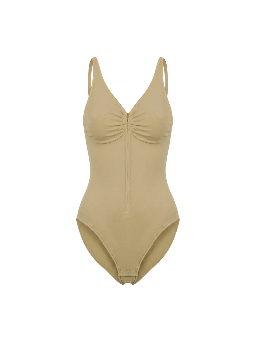 Women’s Full-Zip Ruched Bodysuit