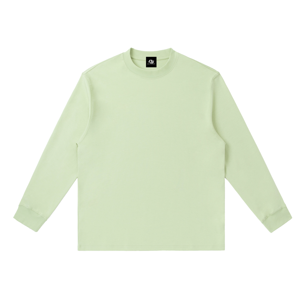 Bean Green Essential Crewneck Long-Sleeve T-Shirt front product view