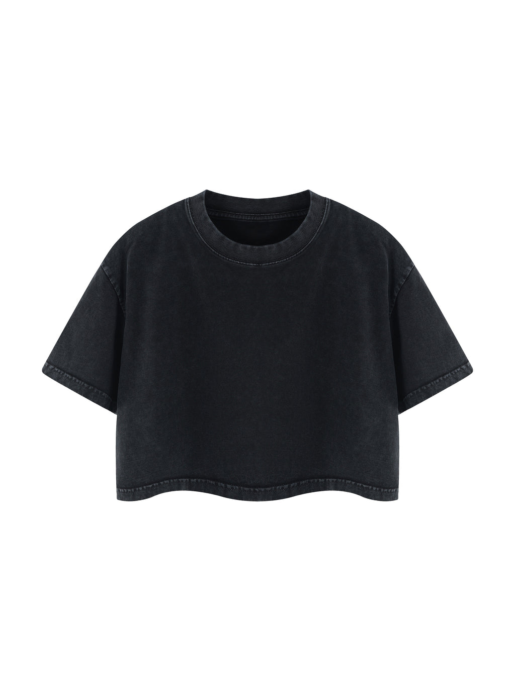 Women's Mineral Wash Cotton Crop T-Shirt