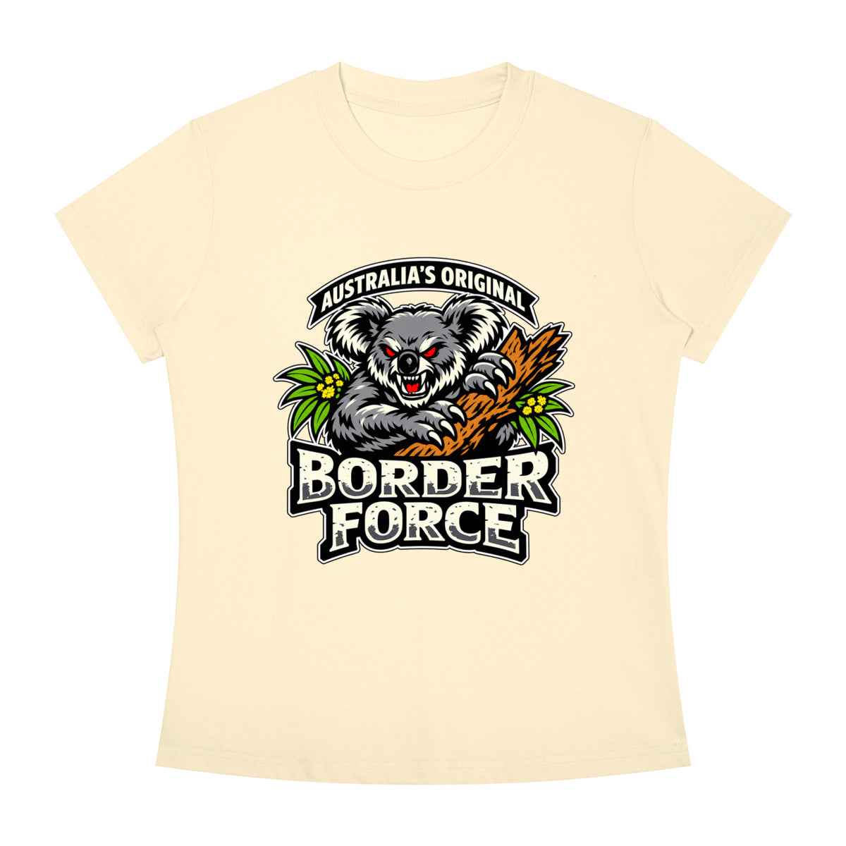 Drop Bear Women's Slim Fit Crewneck T-Shirt - Apricot front