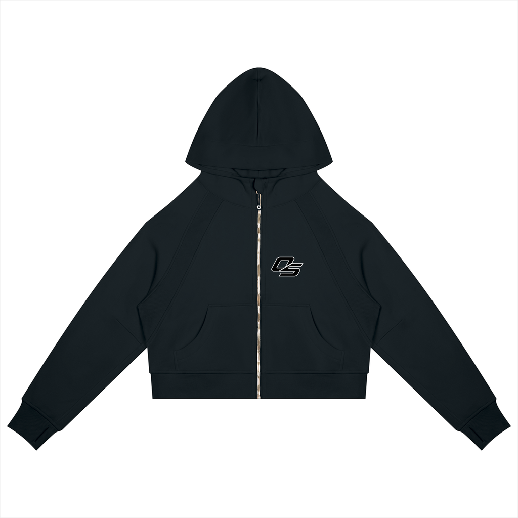 Women’s Cropped Zip-Through Hoodie