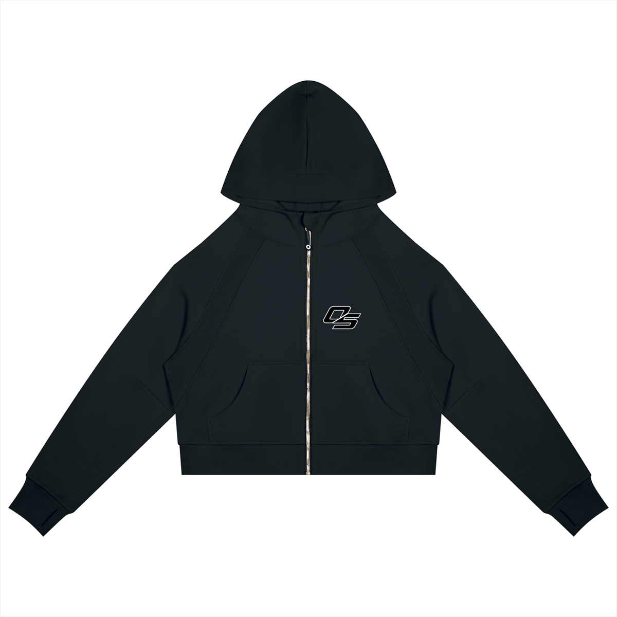 Women’s Cropped Zip-Through Hoodie