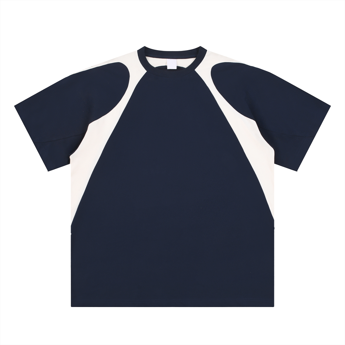 Contrast Panel Cotton T-Shirt