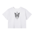 Celestial Butterfly Women’s Cropped T-Shirt - White front