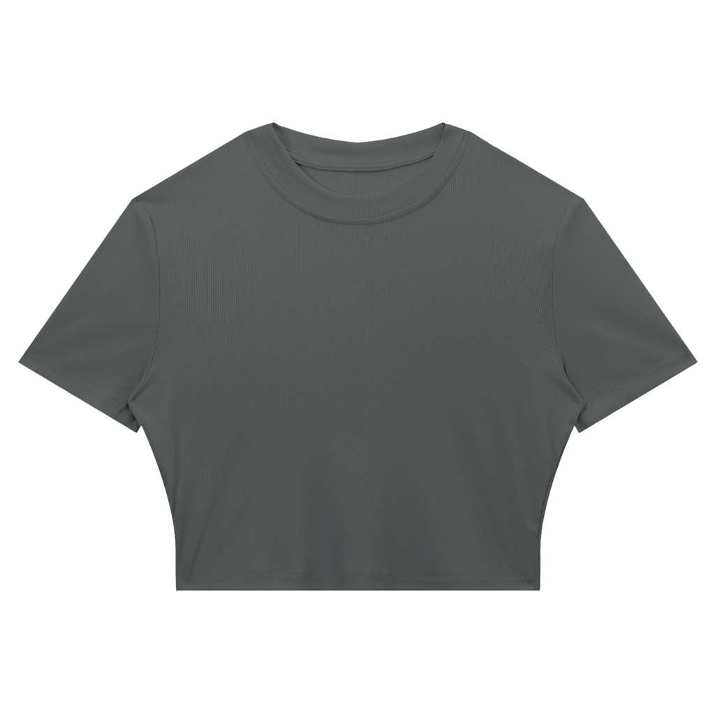 Women's Slim Ribbed Crop T-Shirt