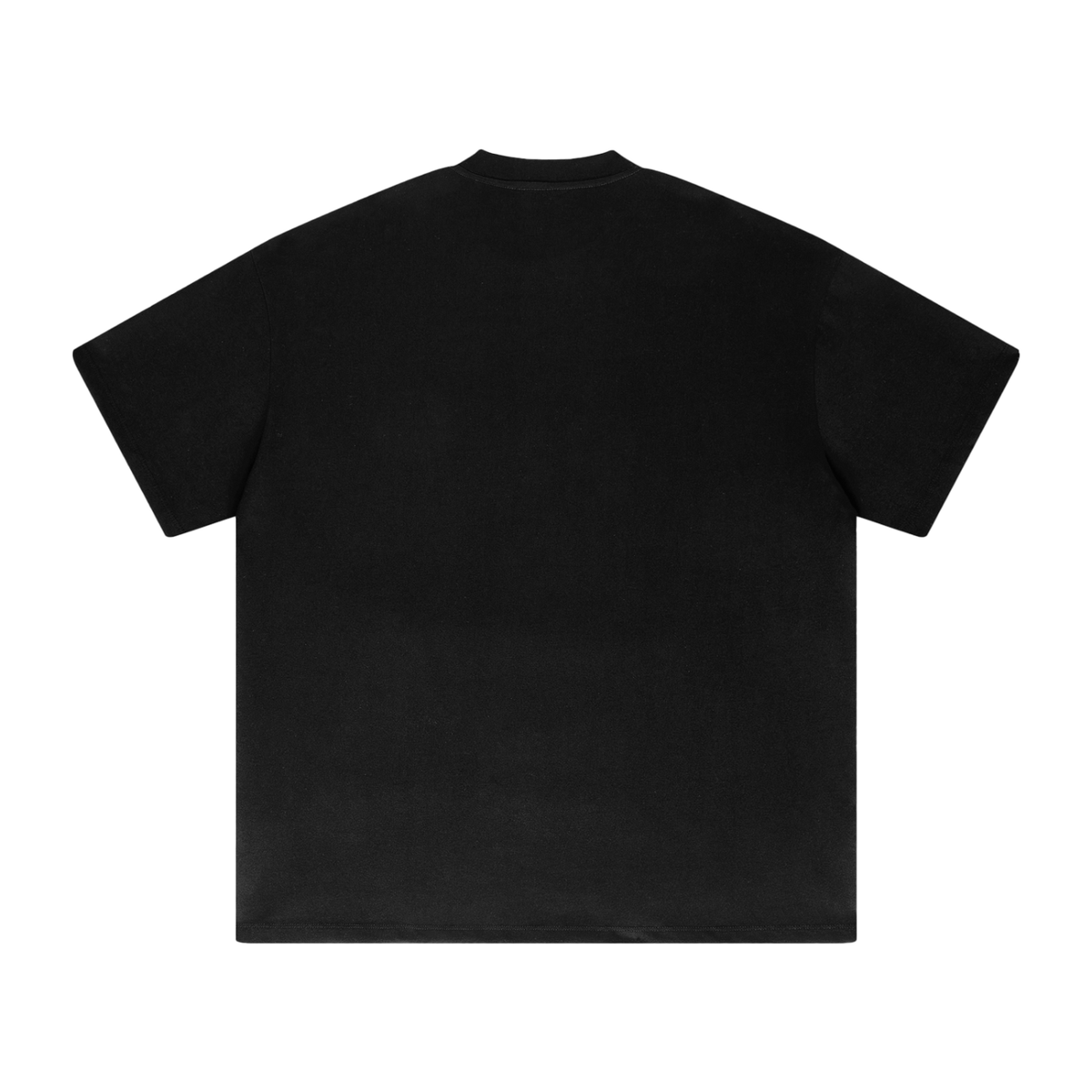 Black Heavyweight Drop Shoulder T-Shirt back product view