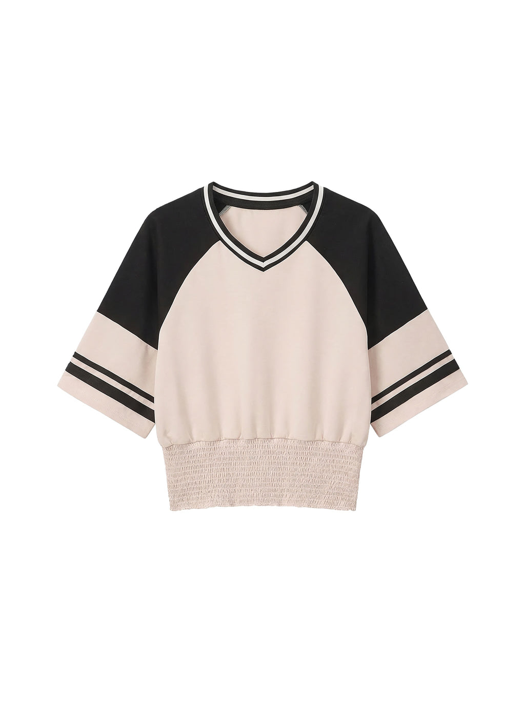 Women's Color Block Ruched T-Shirt