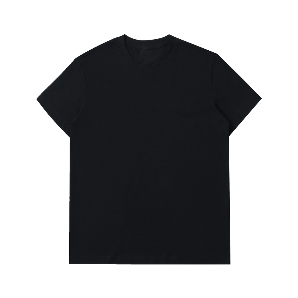Black Essential Heavyweight Cotton T-Shirt front view