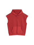 Unisex Panel Mesh Sleeveless Hoodie