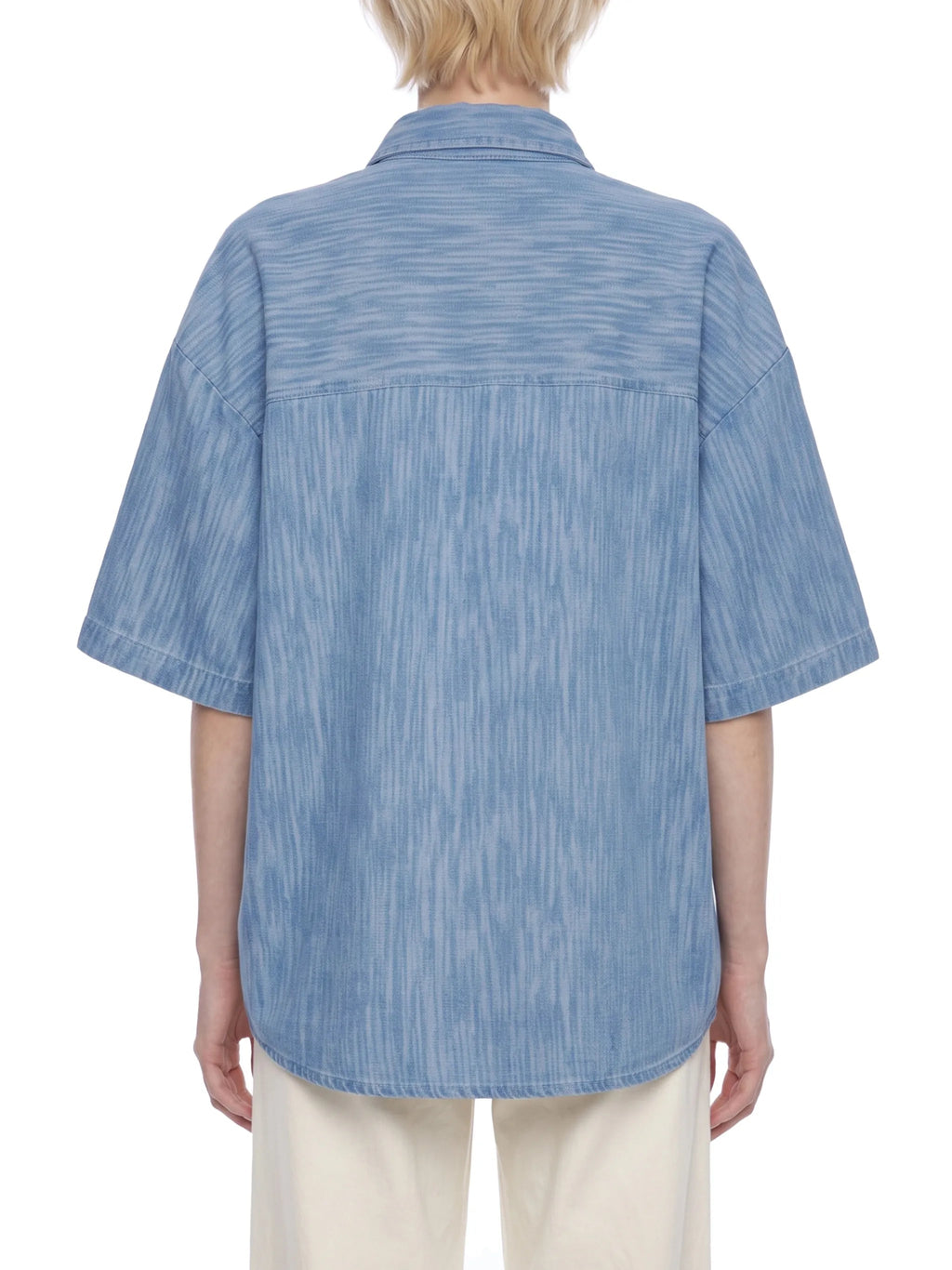 Unisex Boxy Vintage Wash Denim Shirt