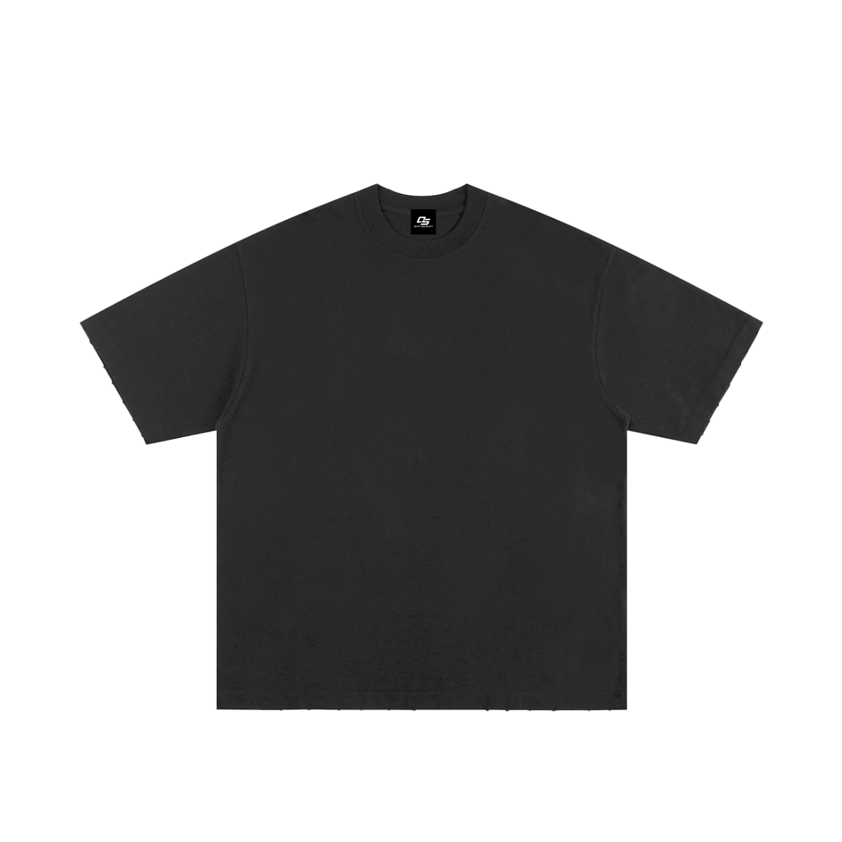 Unisex heavyweight hand-frayed T-shirt in Black – front product view