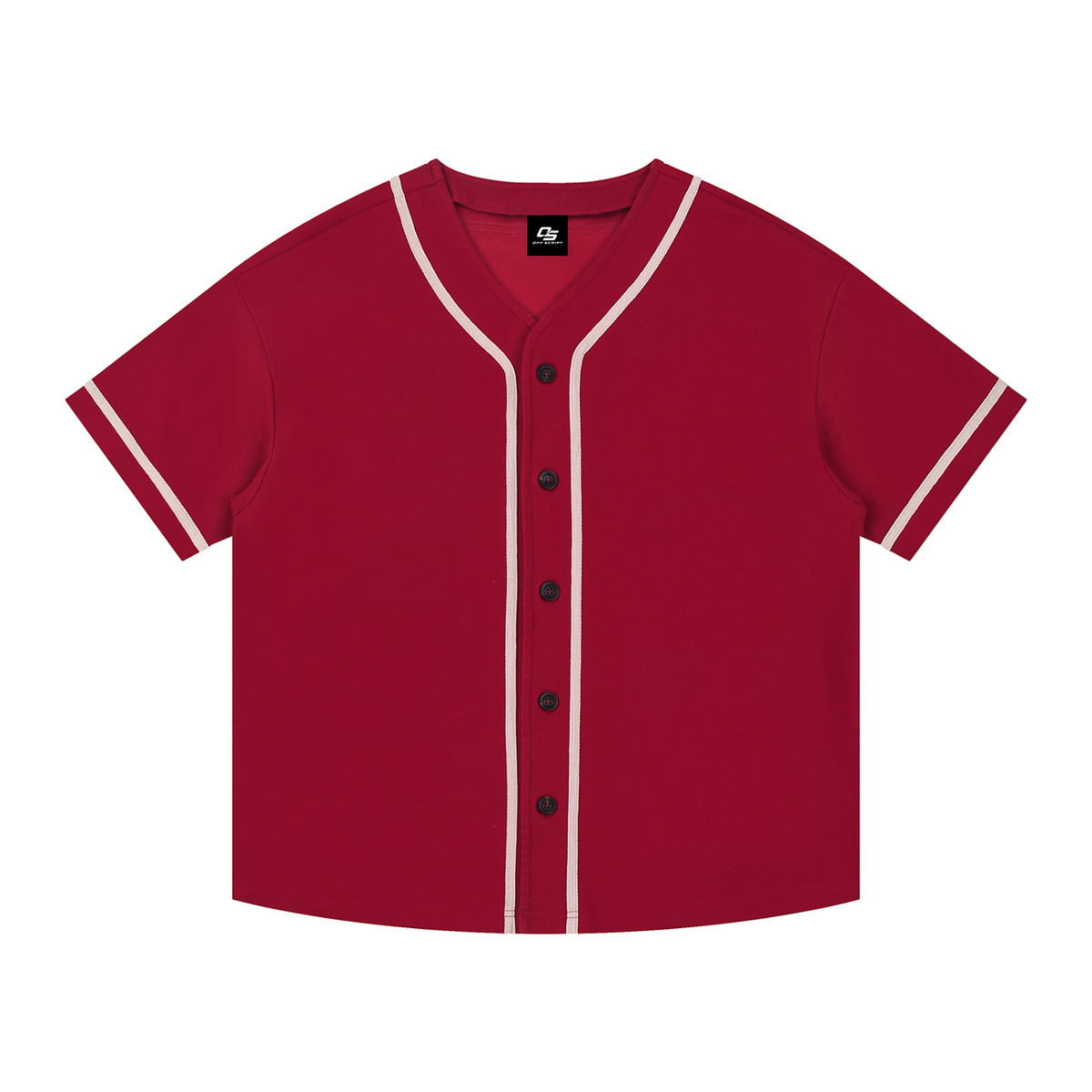 Unisex Contrast Piped Button-Up Jersey gallery view