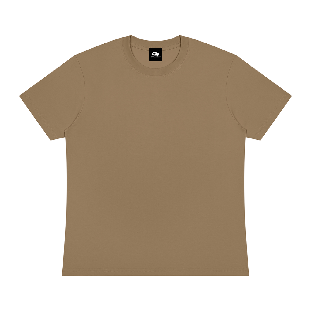 Off Script Sorona Crewneck T-Shirt - Khaki front view