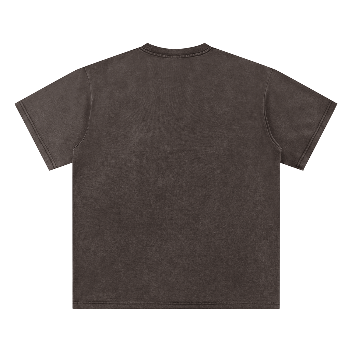 Coffee Unisex bamboo slub snow-washed T-shirt back view