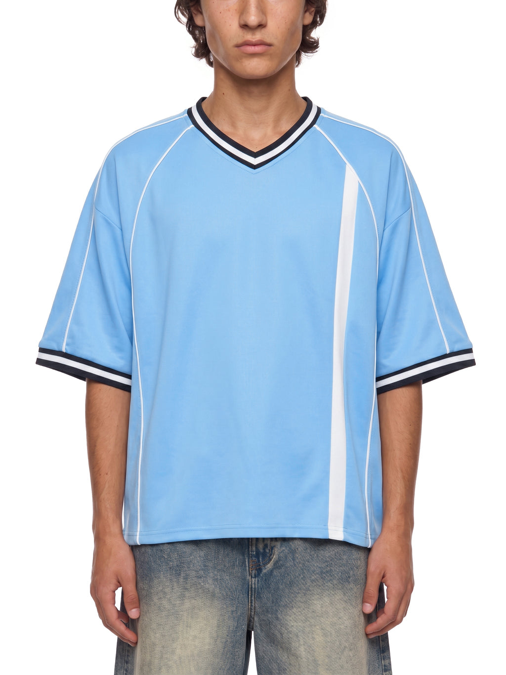 Unisex Boxy V-Neck Soccer Jersey