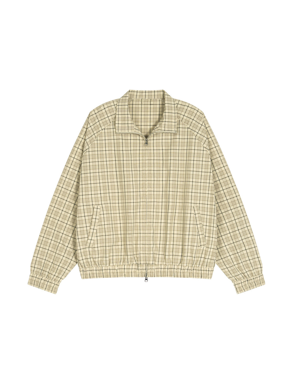 Unisex Plaid Full-Zip Track Jacket
