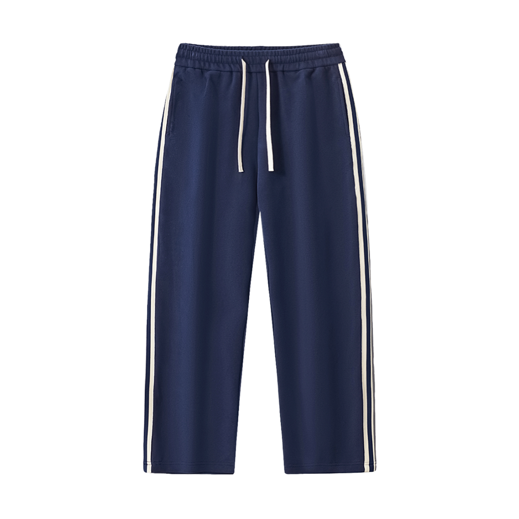 Contrast Side-Stripe Straight-Leg Pants V2