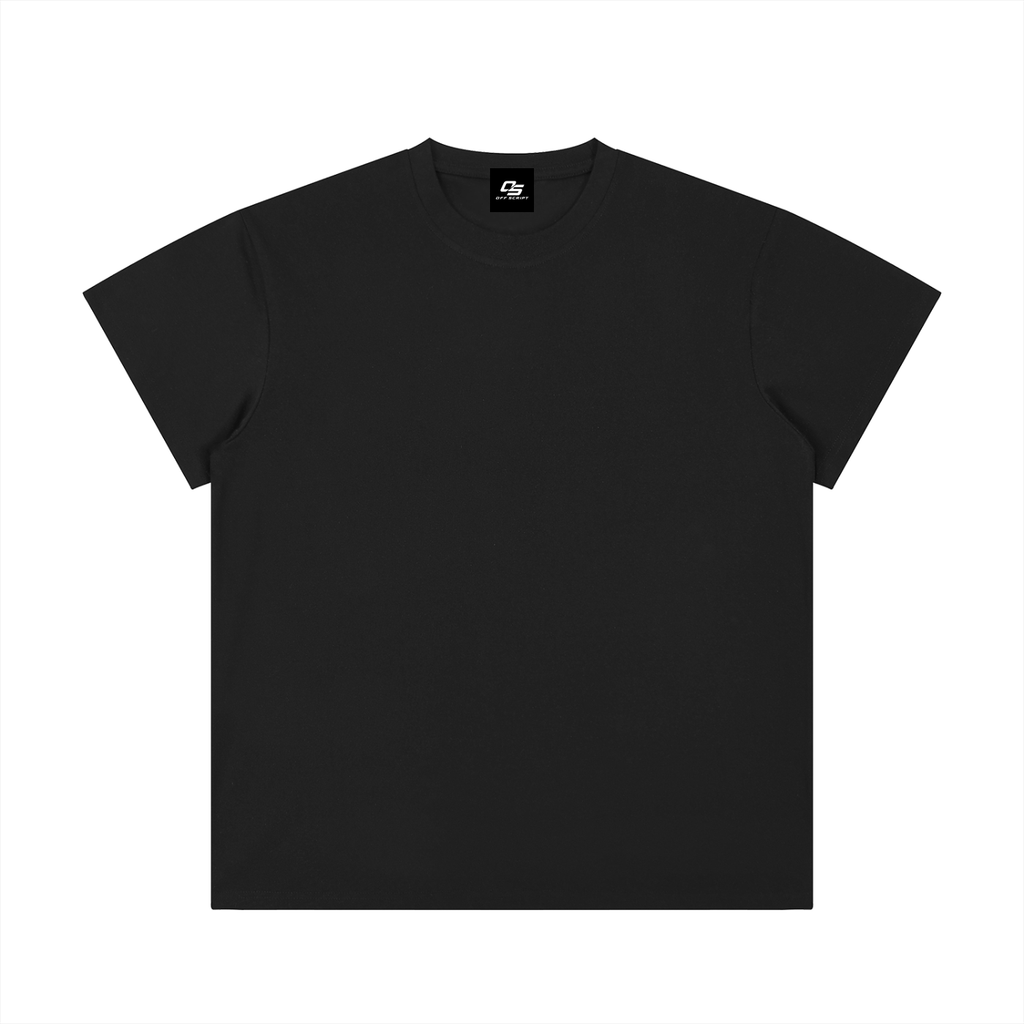 Black Unisex Regular Fit Crewneck T-Shirt front view