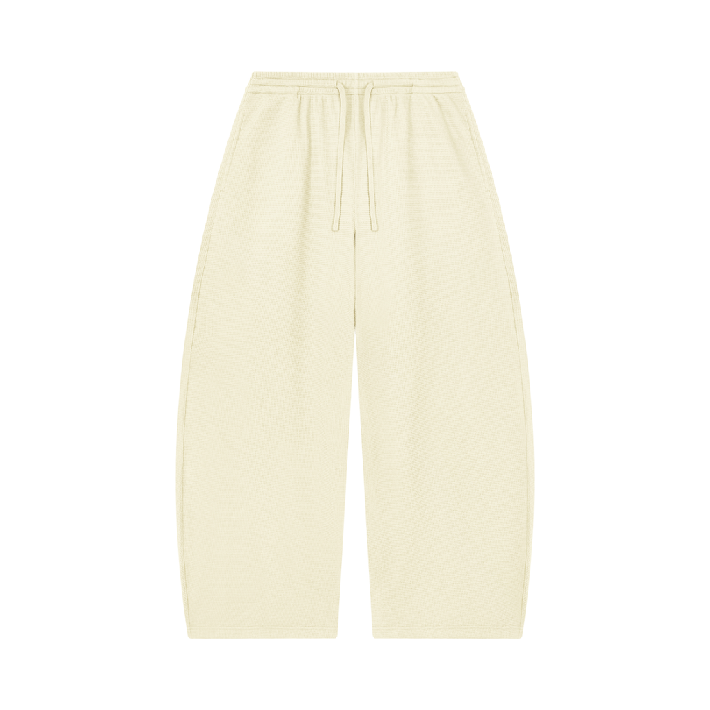 Unisex Waffle Barrel Leg Pants