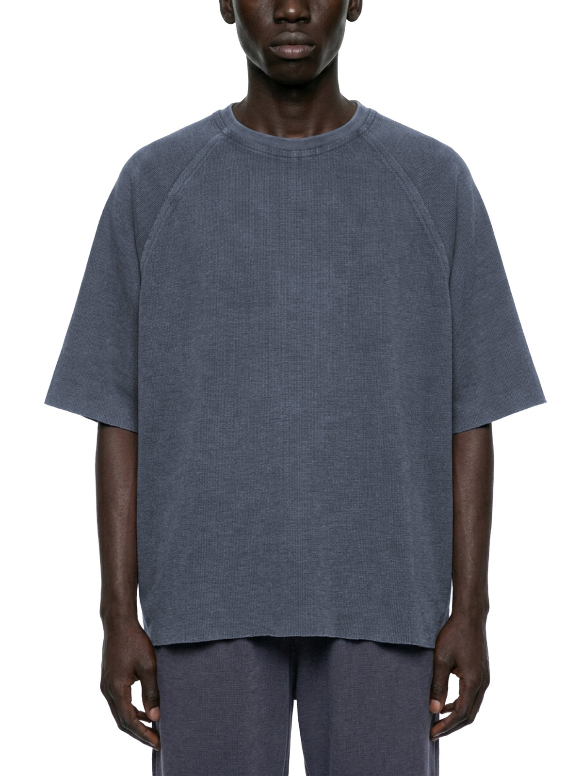 Unisex Mineral Wash Boxy Waffle T-Shirt