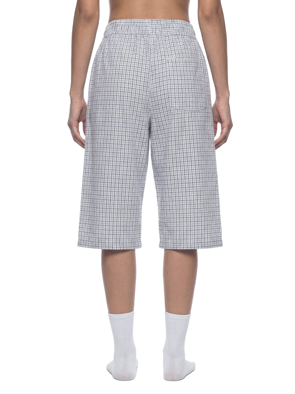 Unisex Plaid Loose Capri Shorts