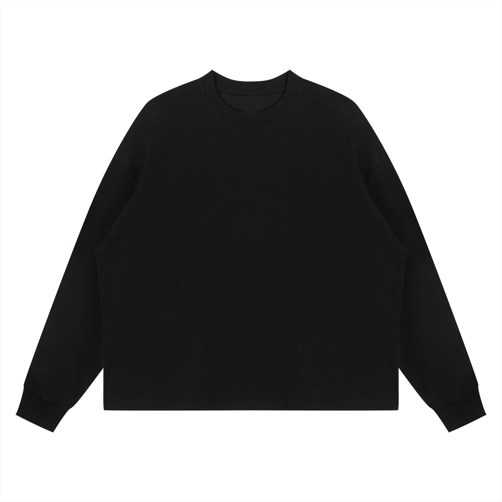 Unisex Waffle Boxy Long Sleeve T-Shirt