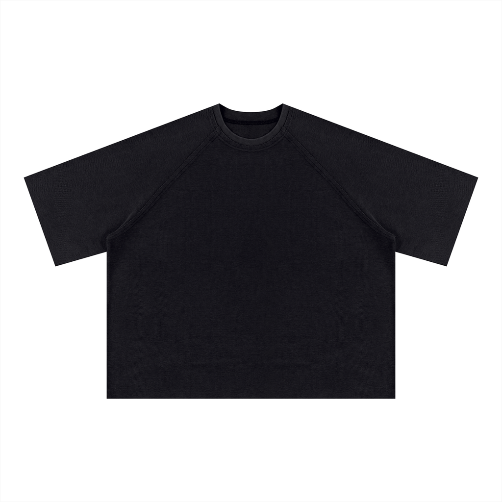 Unisex Mineral Wash Boxy Waffle T-Shirt